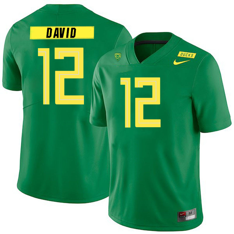 Men #12 Daymon David Oregon Ducks College Football Jerseys Stitched Sale-Green - Click Image to Close